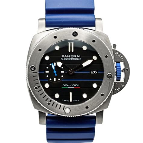 panerai dark blue rubber strap|original panerai rubber strap.